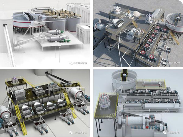 鑫海礦石選礦廠設(shè)備3d圖示